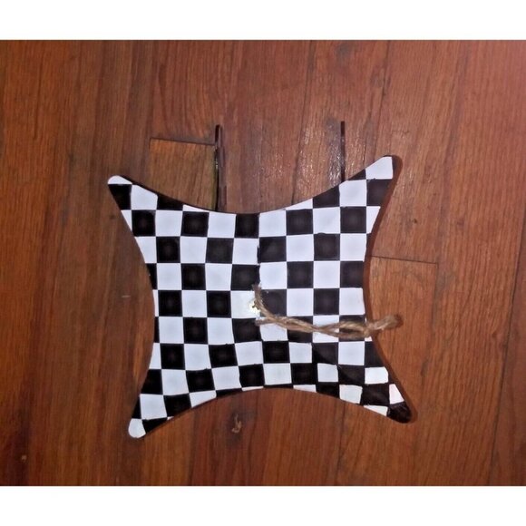 WHIMSICAL Bird House SHOE-Shaped CHECKERED polka dots NEW VIBRANT hand-painted - Picture 6 of 7